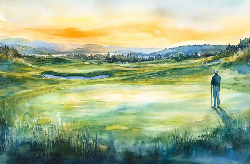 Golf Poesie "Die Stille des Schwungs: Lebenswege auf dem Grün"