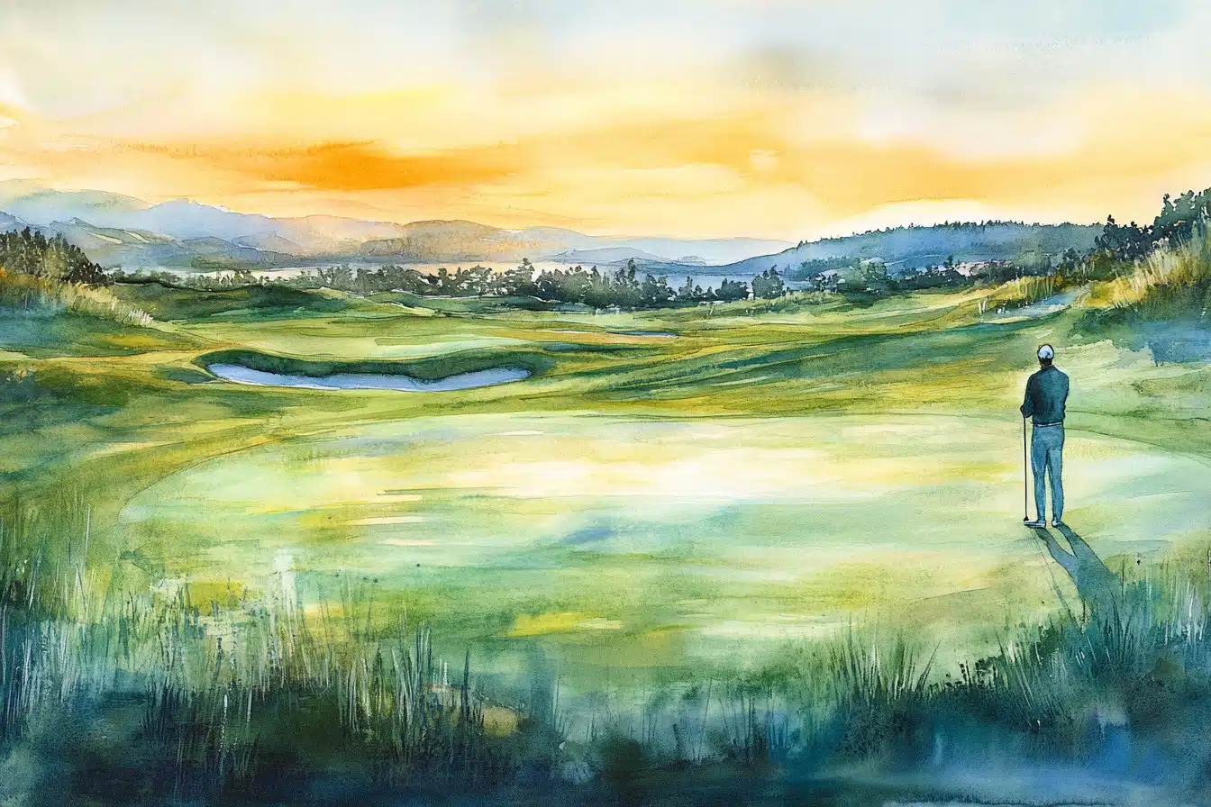Golf Poesie "Die Stille des Schwungs: Lebenswege auf dem Grün"