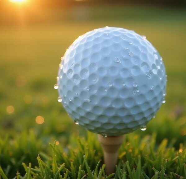 Schlagen Sie niemals nasse Golfbälle