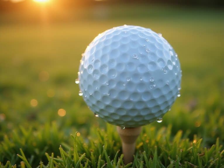 Schlagen Sie niemals nasse Golfbälle