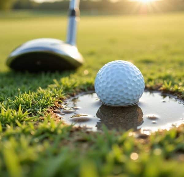 Golfbälle Wasseraufnahme