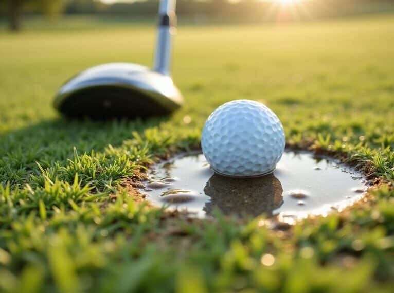 Golfbälle Wasseraufnahme