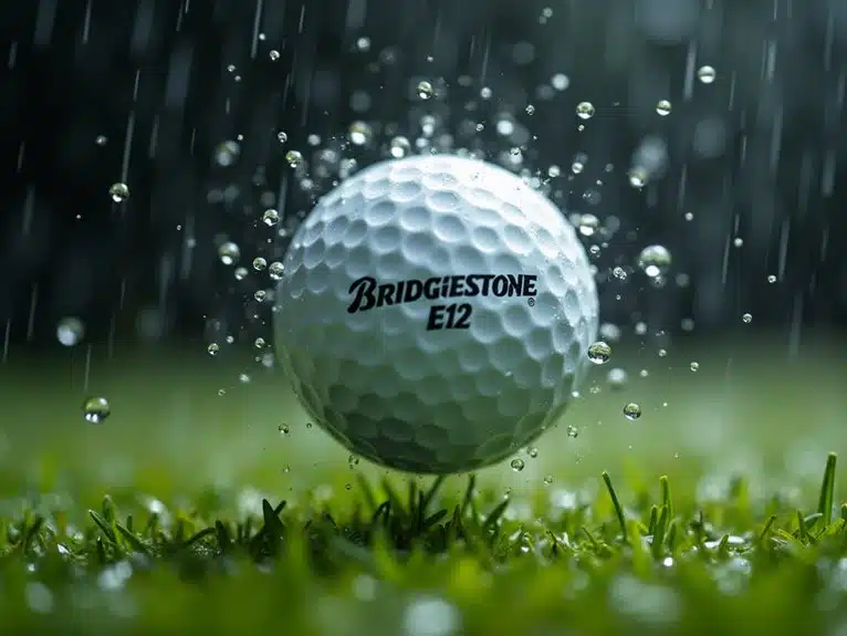 Golfball-Tests bei nassen Bedingungen