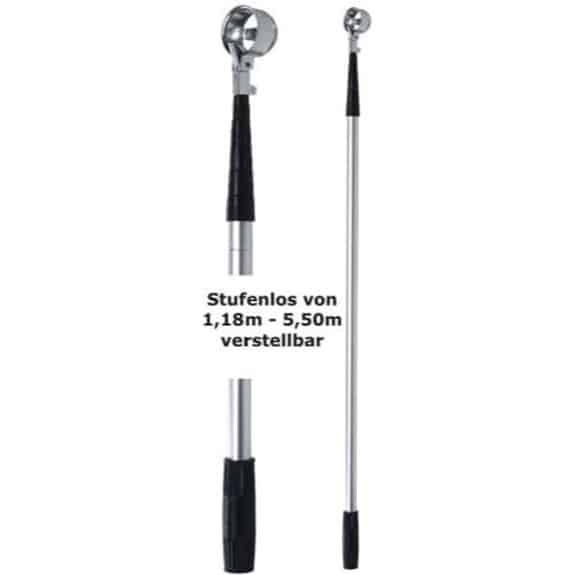 Silverline Teleskop-Kugelstange Aluminium