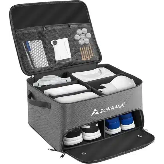 Die 6 besten Kofferraum-Organizer für Golfer – endlich Ordnung im Auto 2 Golf-Kofferraum-Organizer mit 3 Ablageebenen