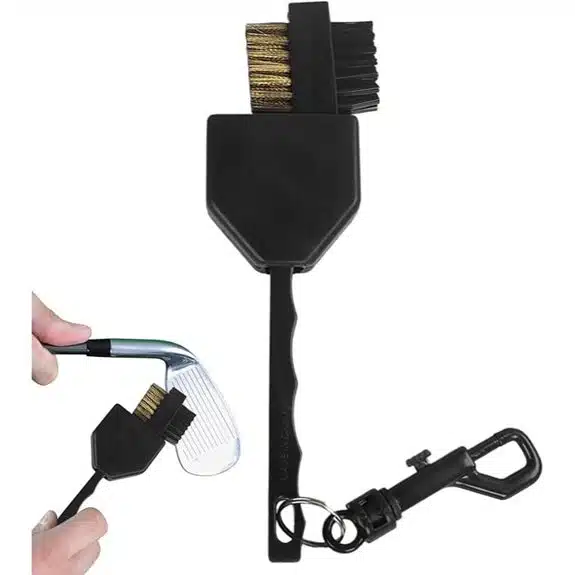 10 beste Golfbürsten, die Ihre Schläger wie neu aussehen lassen 8 Doppelseitiger Golf-Schlägerbürste Reinigungsbürste