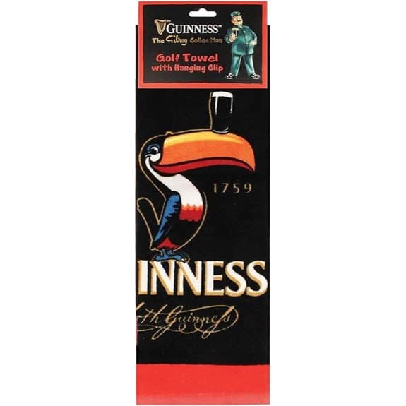 10 beste Golf-Handtücher, die Ihre Schläger wie neu aussehen lassen 8 Guinness Tukan Golfhandtuch mit Hängeclip