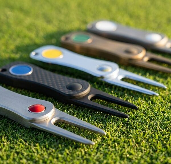 Top-Golf-Mistgabeln markiert