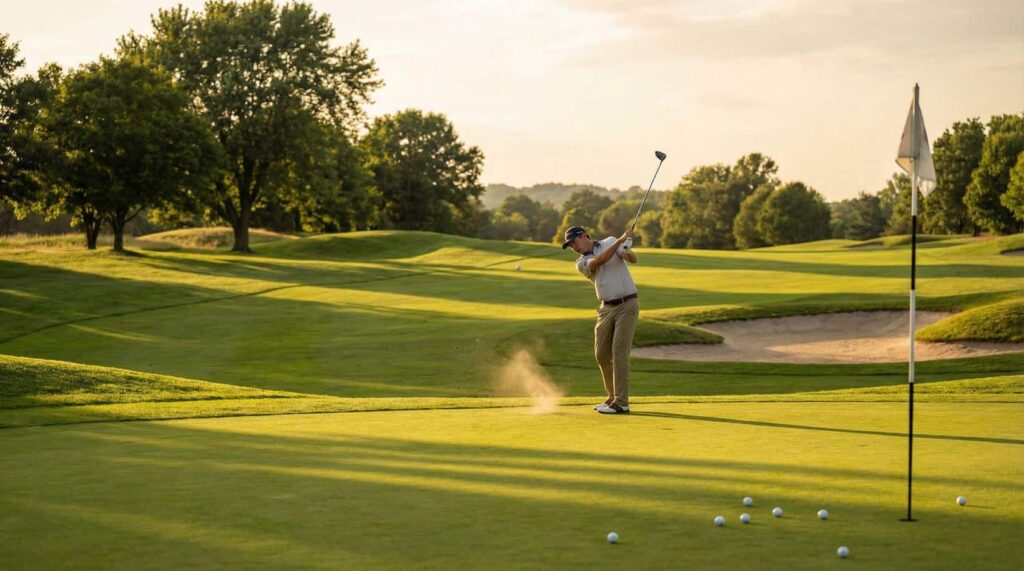 Die Kraft des gegenwärtigen Moments auf dem Golfplatz 1