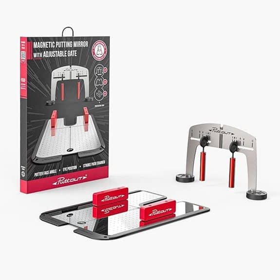 PuttOUT Magnetischer Putting-Spiegel mit verstellbarem Tor