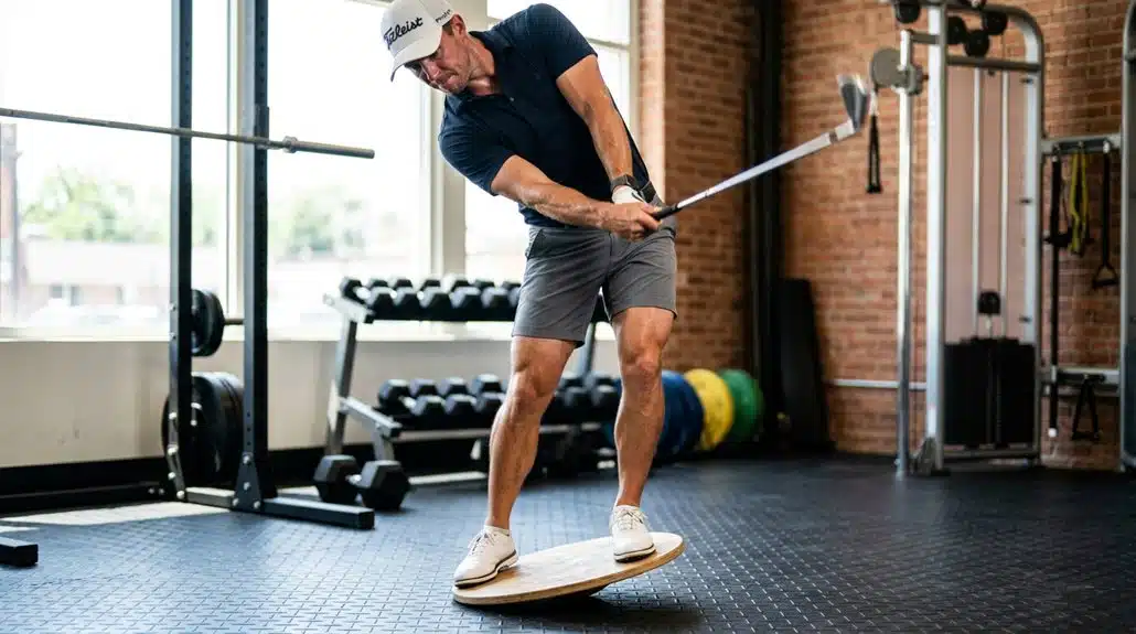 Golfbalanceboards 2 Balanceboard stärkt die Golf-Stabilisatoren