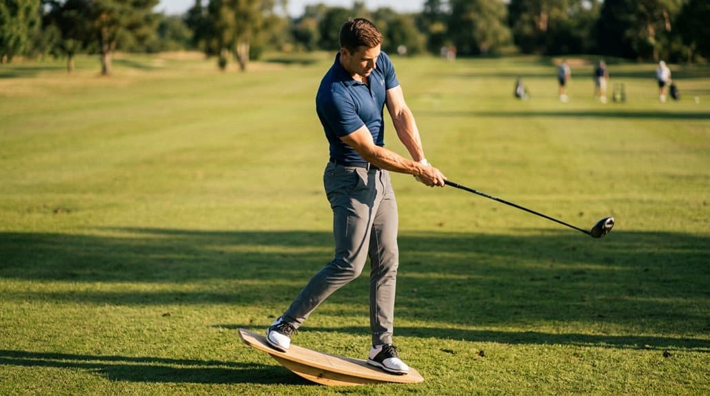 Kernstabilität verbessert das Gleichgewicht beim Golf