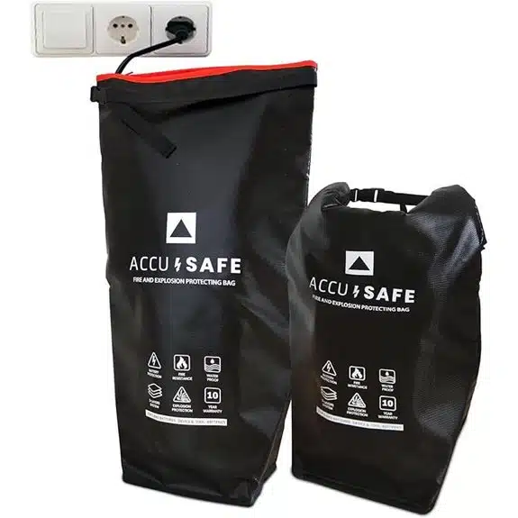 9 Golf E-Trolley Akku-Sicherheitsboxen im Vergleich 2 Accu Safe XL Feuerfeste Akkutasche für E-Bikes