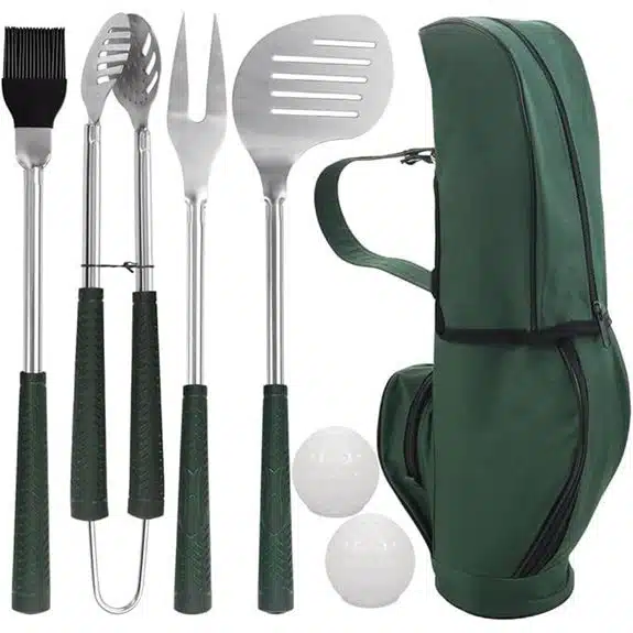 6 beste 7 tolle Geburtstagsgeschenke für Golfer 2 POLIGO 7-teiliges BBQ-Werkzeugset im Golfschläger-Stil
