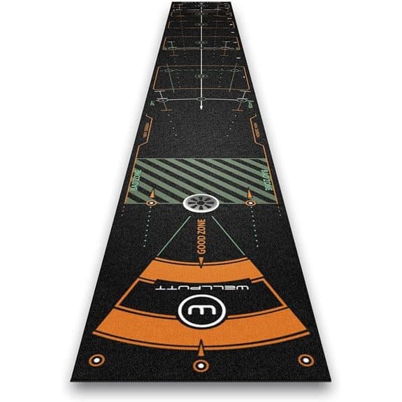 WELLPUTT - Golf-Trainings-Puttingmatte 4 m Schwarz