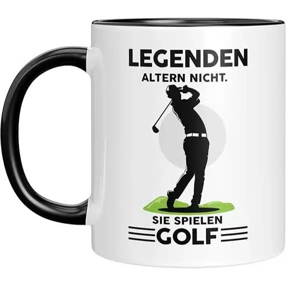 6 beste 7 tolle Geburtstagsgeschenke für Golfer 1 Legenden altern nicht lustig Golf Kaffeebecher (Schwarz)