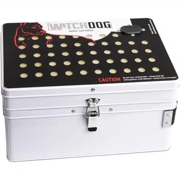 9 Golf E-Trolley Akku-Sicherheitsboxen im Vergleich 5 Watchdog-Batterieladebox