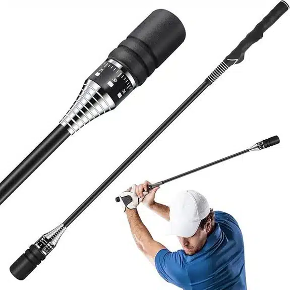 10 Golf-Schwung-Trainer, die Ihre Form wirklich schnell verbessern 4 Golfschwung-Trainer Verstellbarer Klick-Stock Griffhilfe