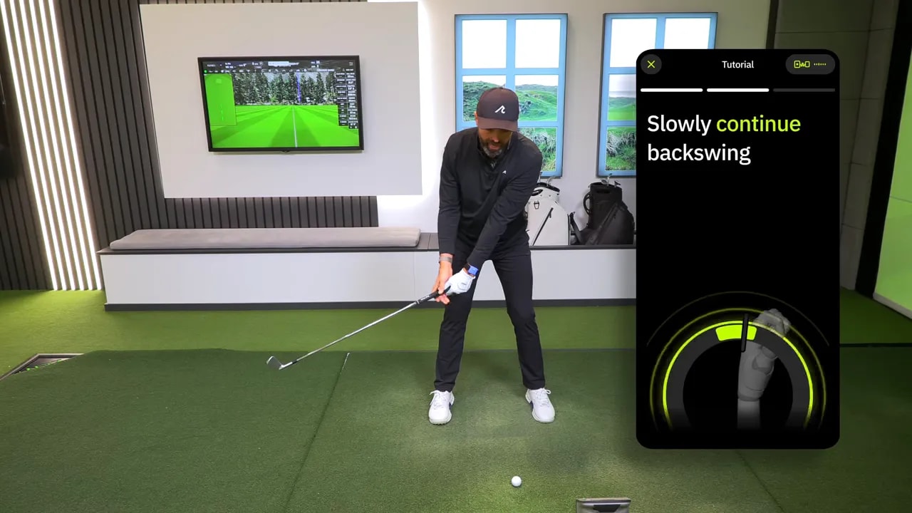 HackMotion Drill-Modus „Slowly continue backswings
