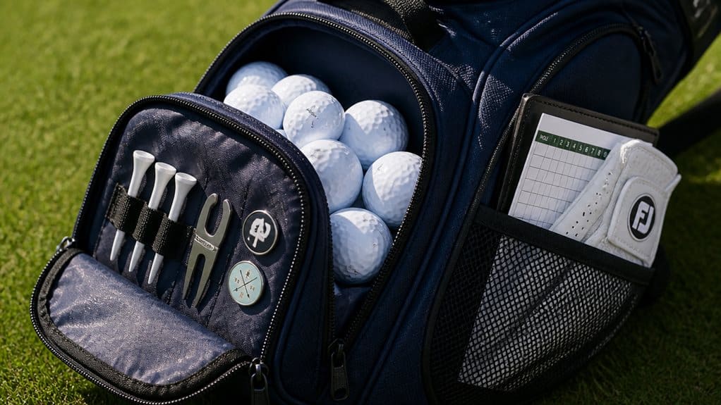Wie du deine Golftasche richtig packst 1 organisierte Golftaschen-Fächer zugeteilt