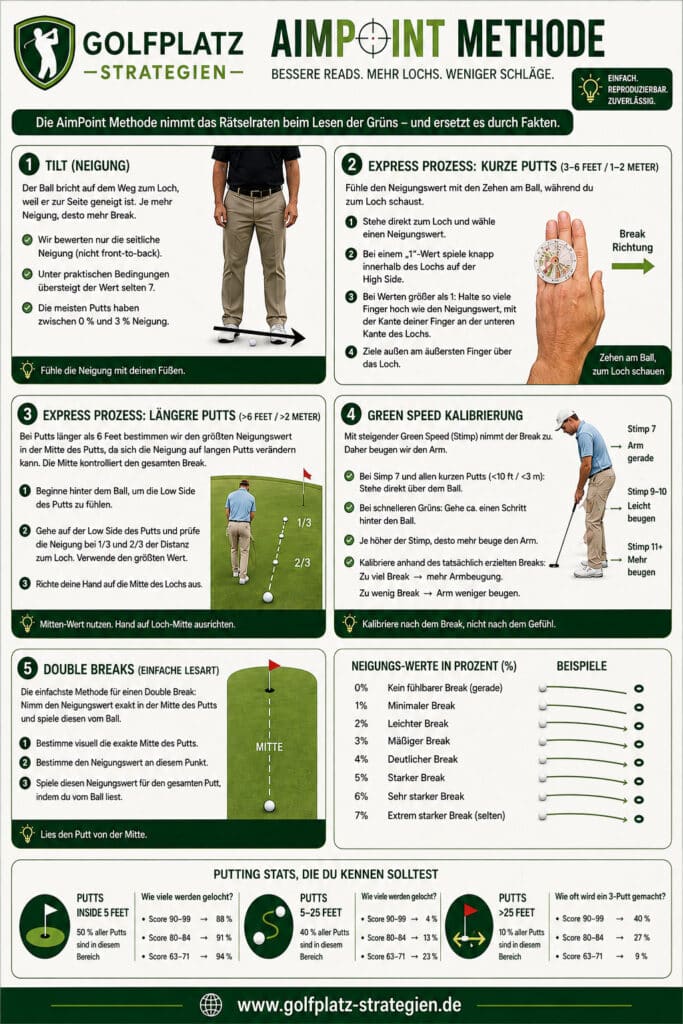 AimPoint im Golf: Die Putting-Methode einfach erklärt